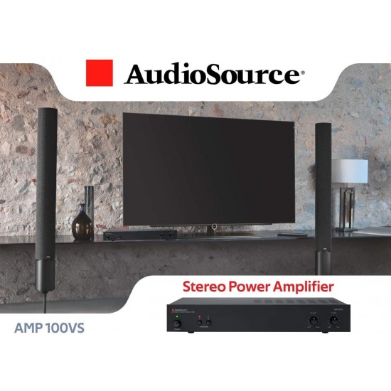 AudioSource Analog Amplifier, Stereo Power A Amplifier AMP100VS for Home Sound Systems