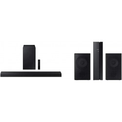 Samsung HW-A450/ZA 2.1ch Soundbar with Dolby Audio (2021), Black with Samsung | SWA-9100S | Wireless Rear Speaker Kit | 2021