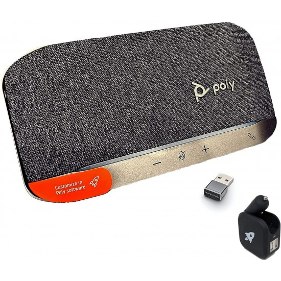 GTW Bundle with Poly SYNC 20+ USB-A Bluetooth Speakerphone w/dongle and Bonus Charger - for Streaming Voice/Video, Distance Learning, Remote Work, School,Conferencing Apps - Zoom, Webex, Meet, Teams