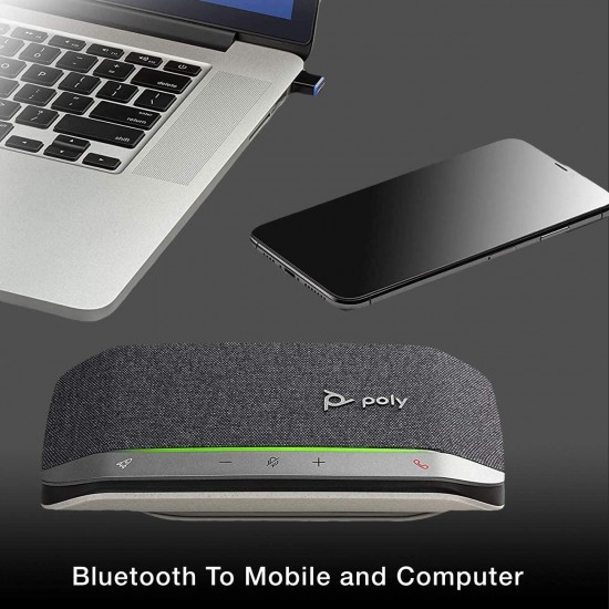 GTW Bundle with Poly SYNC 20+ USB-A Bluetooth Speakerphone w/dongle and Bonus Charger - for Streaming Voice/Video, Distance Learning, Remote Work, School,Conferencing Apps - Zoom, Webex, Meet, Teams