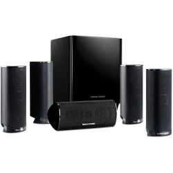 Premium High Performance Harman Kardon Newest 5.1 Channel Home Theater Speaker Package, Satellite Speaker, Subwoofer, Bass-Boost Control, Upgradable to 7.1 Channel