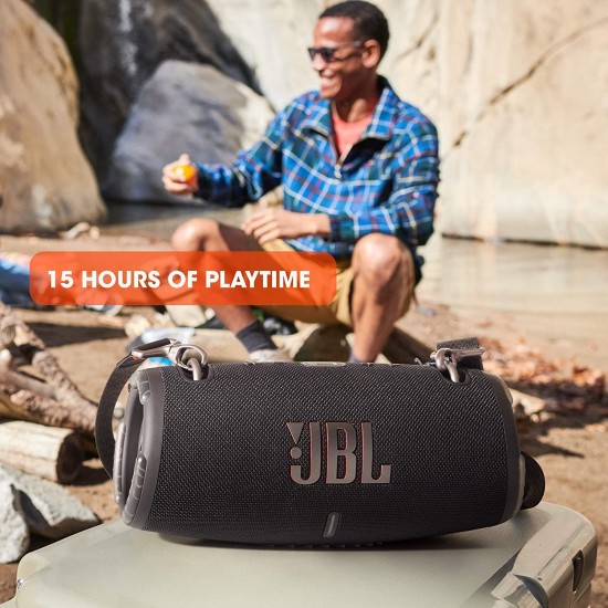 JBL Xtreme 3 - Portable Bluetooth Speaker, Powerful Sound and deep bass, IP67 Waterproof, 15 Hours of Playtime, powerbank, JBL PartyBoost for Multi-Speaker Pairing (Blue)