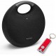 Harman Kardon Onyx Studio 6 Wireless Bluetooth Portable Speaker - IPX7 Waterproof Extra Bass Sound System w/Rechargeable Battery and Built-in Microphone, Plus LED Key Chain (Color May Vary) (Black)