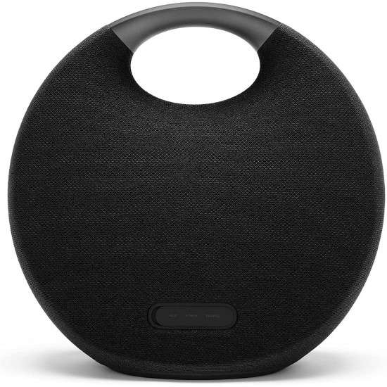 Harman Kardon Onyx Studio 6 Wireless Bluetooth Portable Speaker - IPX7 Waterproof Extra Bass Sound System w/Rechargeable Battery and Built-in Microphone, Plus LED Key Chain (Color May Vary) (Black)