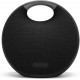 Harman Kardon Onyx Studio 6 Wireless Bluetooth Portable Speaker - IPX7 Waterproof Extra Bass Sound System w/Rechargeable Battery and Built-in Microphone, Plus LED Key Chain (Color May Vary) (Black)