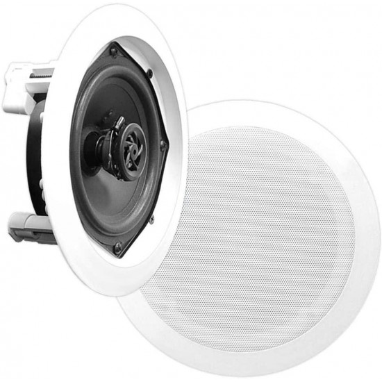 8) New PYLE PRO PDIC61RD 6.5'' 200W 2-Way In-Ceiling/Wall Speaker System White