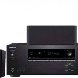 Onkyo HT-S3910 Home Audio Theater Receiver and Speaker Package, Front/Center Speaker, 4 Surround Speakers, Subwoofer and Receiver, 4K Ultra HD (2019 Model) (Renewed)