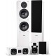 Fluance Elite High Definition Surround Sound Home Theater 5.0 Channel Speaker System Including Floorstanding Towers, Center and Rear Surround Speakers - White (SXHTBWH)