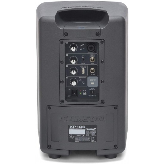 Samson Expedition XP106w - Rechargeable Portable PA with Handheld Wireless System and Bluetooth, Black