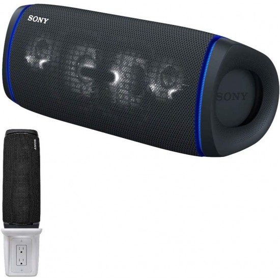 Sony SRSXB43 Extra BASS Bluetooth Wireless Portable Speaker (Black) with Knox Gear Multipurpose Outlet Wall Shelf Bundle (2 Items)