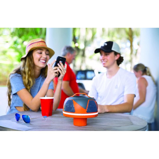 Wow World of Watersports Wow-Sound Speaker, Bluetooth, Waterproof, Shockproof, Floating Speaker, with Long Battery Life, LED Lights, and Cup Holder