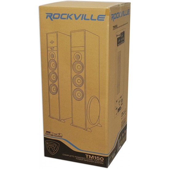 Rockville TM150B Black Home Theater System Tower Speakers 10