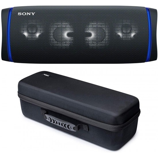 Sony SRSXB43 Extra BASS Bluetooth Wireless Portable Speaker (Black) with Knox Gear Storage and Travel case Bundle (2 Items)