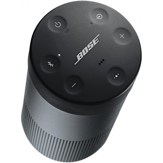 The Bose SoundLink Revolve, the Portable Bluetooth Speaker with 360 Wireless Surround Sound, Triple Black & Bose SoundLink Revolve Charging Cradle Black