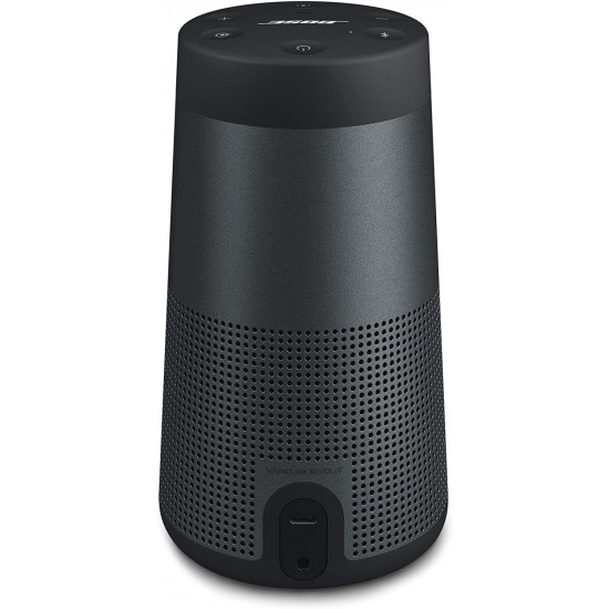 The Bose SoundLink Revolve, the Portable Bluetooth Speaker with 360 Wireless Surround Sound, Triple Black & Bose SoundLink Revolve Charging Cradle Black