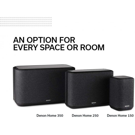 Denon Home 150 Wireless Speaker (2020 Model) | HEOS Built-in, AirPlay 2, and Bluetooth | Alexa Compatible | Compact Design | Black