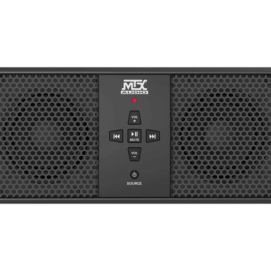 SuperATV MTX 6 Speaker Universal Sound Bar Stereo System - Speakers, Stereo, Bluetooth - Fits RZR/Ranger/General/Maxerick / X3 / Defender/Commander / & More | Fits Bars Between 1.75