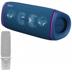 Sony SRSXB43 Extra BASS Bluetooth Wireless Portable Speaker (Blue) with Knox Gear Multipurpose Outlet Wall Shelf Bundle (2 Items)