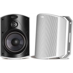 Polk Audio Atrium 5 Outdoor Speakers with Powerful Bass (Pair, White), All-Weather Durability, Broad Sound Coverage, Speed-Lock Mounting System