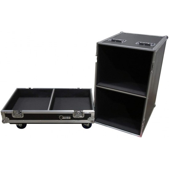 Harmony Cases HC2EON15C Pro DJ Rolling Road Case Compatible with (2) JBL EON615 Speakers