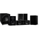 Fluance Elite High Definition Compact Surround Sound Home Theater 5.1 Channel Speaker System Including 2-Way Bookshelf, Center Channel, Rear Surrounds and DB10 Subwoofer - Black Ash (SX51BC)