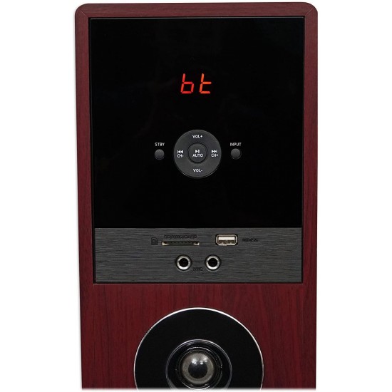 Rockville TM80C Cherry Powered Home Theater Tower Speakers 8