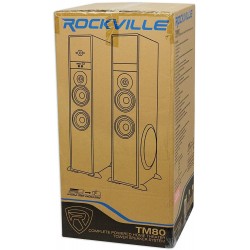 Rockville TM80B Black Home Theater System Tower Speakers 8