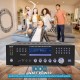 4-Channel Wireless Bluetooth Power Amplifier - 1000W Stereo Speaker Home Audio Receiver w/FM Radio, USB, Headphone, 2 Mic w/Echo, Front Loading CD DVD Player, LED, Rack Mount - Pyle PD1000BA.5