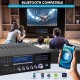 4-Channel Wireless Bluetooth Power Amplifier - 1000W Stereo Speaker Home Audio Receiver w/FM Radio, USB, Headphone, 2 Mic w/Echo, Front Loading CD DVD Player, LED, Rack Mount - Pyle PD1000BA.5