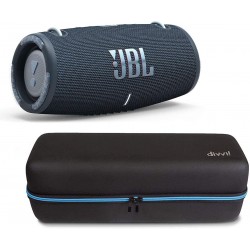 JBL Xtreme 3 Portable Waterproof/Dustproof Bluetooth Speaker Bundle with divvi! Protective Hardshell Case - Blue