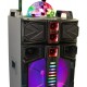 beFree Sound Dual 12 Inch Subwoofer Bluetooth Portable Party Speaker With LED Lights, USB/SD Input, Fm Radio, Remote Control And Wireless Microphone (BFS-7777X)