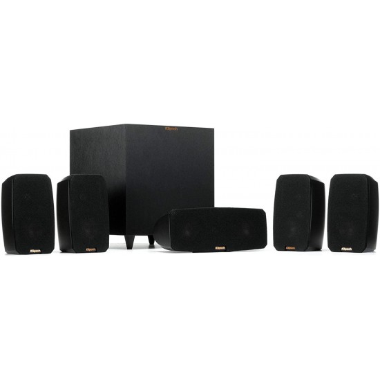 Klipsch Black Reference Theater Pack 5.1 Surround Sound System (Renewed)