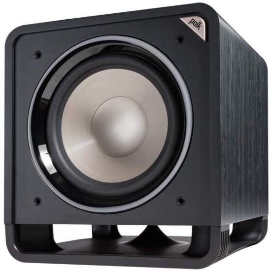 Polk Audio HTS 12 Powered Subwoofer with Power Port Technology | 12” Woofer, up to 400W Amp | For the Ultimate Home Theater Experience | Modern Sub that Fits in any Setting | Washed Black Walnut