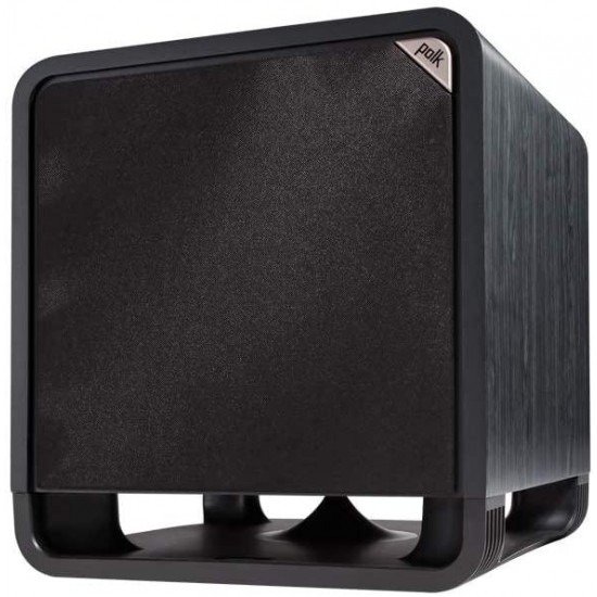 Polk Audio HTS 12 Powered Subwoofer with Power Port Technology | 12” Woofer, up to 400W Amp | For the Ultimate Home Theater Experience | Modern Sub that Fits in any Setting | Washed Black Walnut