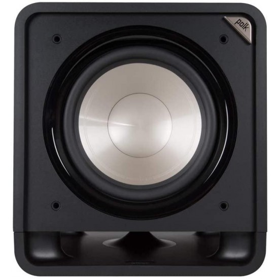 Polk Audio HTS 12 Powered Subwoofer with Power Port Technology | 12” Woofer, up to 400W Amp | For the Ultimate Home Theater Experience | Modern Sub that Fits in any Setting | Washed Black Walnut