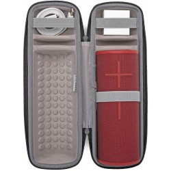 Ultimate Ears MEGABOOM 3 Waterproof Wireless Bluetooth Speaker (Sunset Red) with included Cable & Wall Plug Bundled with Knox Gear Protective Padded Case (2 Items)