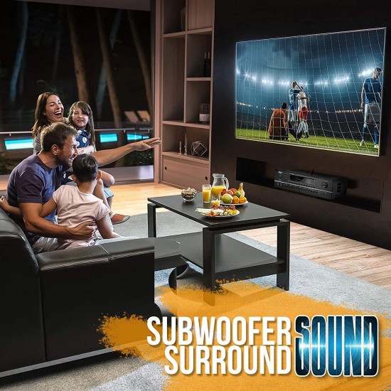 Pyle 7.1-Channel Hi-Fi Bluetooth Stereo Amplifier - 2000 Watt AV Home Theater Speaker Subwoofer Surround Sound Receiver w/ Radio, USB, RCA, HDMI, MIC IN, Supports 4K UHD TV, 3D, Blu-Ray - PT796BT