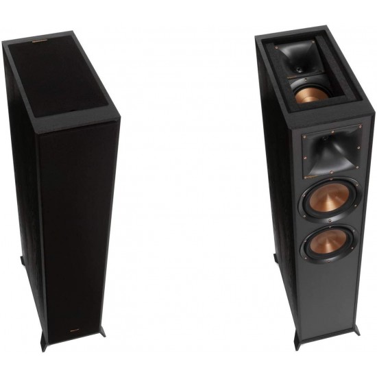 Klipsch Reference R-625FA 5.0 Home Theater Pack, Black Textured Wood Grain Vinyl