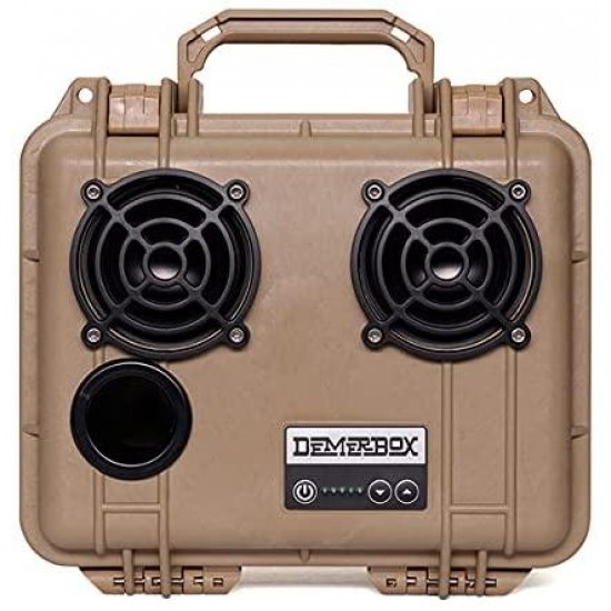 DemerBox: Waterproof, Portable, and Rugged Outdoor Bluetooth Speakers. Loud Sound, Deep Bass, 40+ hr Battery Life, Dry Box + USB Charging, Multi-Pairing Party Mode. Built to Last (Fraser Tan, DB2)