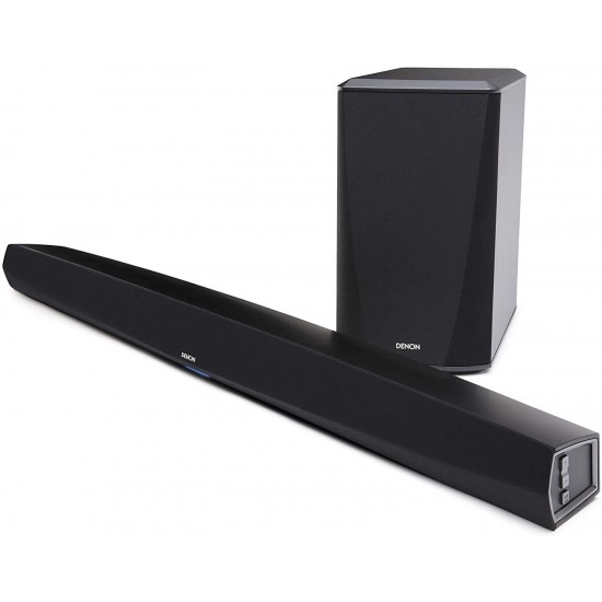 Denon DHT-S516H Home Theater Slim Soundbar System with Wireless Subwoofer | Bluetooth & HEOS |  Alexa Compatibility | Quick Setup - All Cables Included | Wall-Mountable | Black