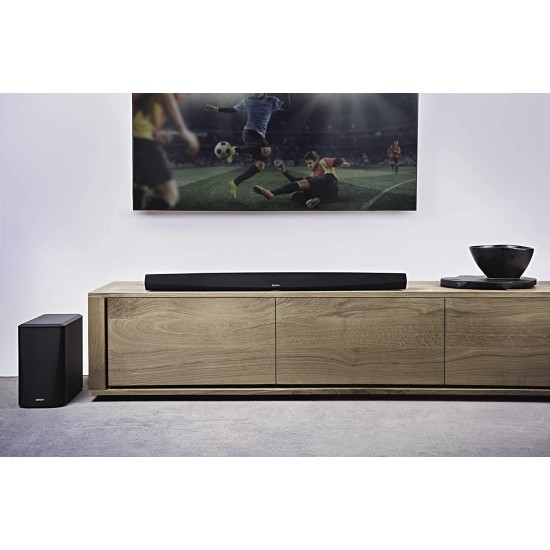 Denon DHT-S516H Home Theater Slim Soundbar System with Wireless Subwoofer | Bluetooth & HEOS |  Alexa Compatibility | Quick Setup - All Cables Included | Wall-Mountable | Black