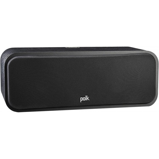 Polk Audio Signature Series S30 Center Channel Speaker (2 Drivers) | Surround Sound | Power Port Technology | Detachable Magnetic Grille,Black