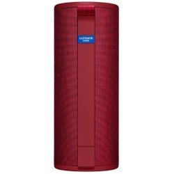 Ultimate Ears Boom 3 Waterproof Bluetooth Speakers Pair (Sunset Red) with Included Cables Bundled with 2 Knox Gear Padded Protective Cases and AC Dual USB Wall Adapter (5 Items)