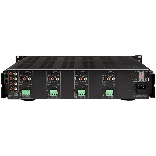 OSD Audio 4 Zone 8-Channel Digital Amplifier, 80W/Channel, Distributed Audio & Home Theater - MX880