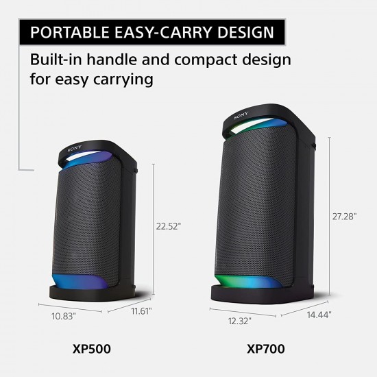 Sony SRS-XP700 X-Series Wireless Portable-Bluetooth-Karaoke Party-Speaker IPX4 Splash-Resistant with 25 Hour-Battery