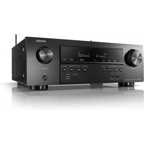 Denon AVR-S750H Receiver, 7.2 Channel (165W x 7) - 4K Ultra HD Home Theater (2019) | Music Streaming | New - eARC, 3D Dolby Surround Sound (Atmos, DTS/Virtual Height Elevation) | Alexa + HEOS