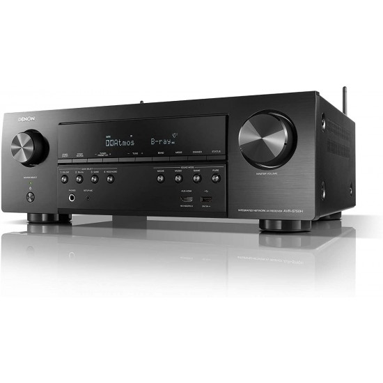 Denon AVR-S750H Receiver, 7.2 Channel (165W x 7) - 4K Ultra HD Home Theater (2019) | Music Streaming | New - eARC, 3D Dolby Surround Sound (Atmos, DTS/Virtual Height Elevation) | Alexa + HEOS