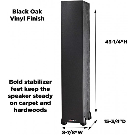 Polk Audio Monitor 70 Series II Tower Speaker (Black, Single) for Multichannel Home Theater | 1