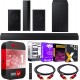 Samsung HW-A550 4.1ch Surround Sound Wireless Home Theater Bundle 2.1ch Dolby Digital 5.1 Soundbar 2021 + SWA-9100S 2ch Rear Speaker Kit + Subwoofer + Extended Coverage + 2 Deco Gear HDMI Cables