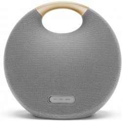 Harman Kardon Onyx Studio 6 Wireless Bluetooth Speaker - IPX7 Waterproof Extra Bass Sound System with Rechargeable Battery, Built-in Microphone - Grey